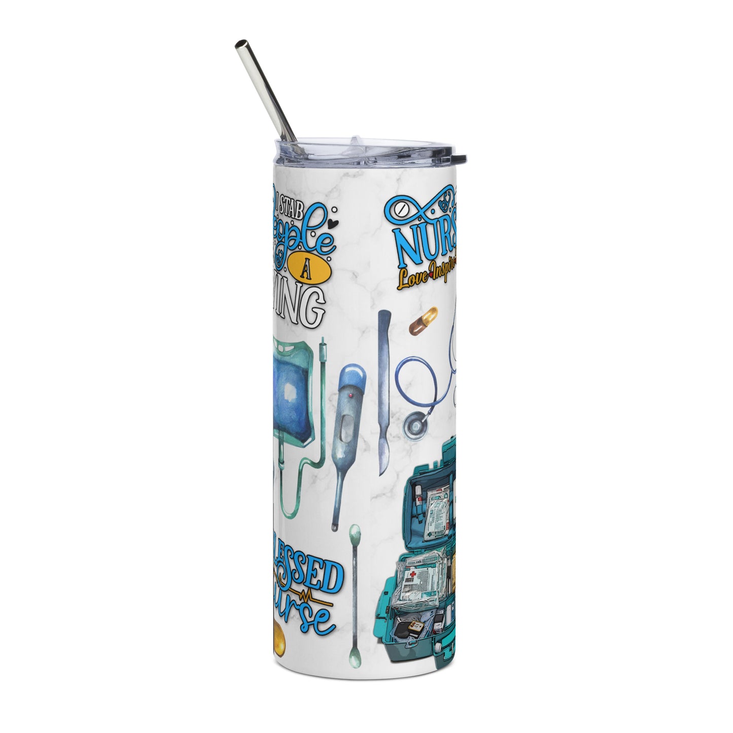 nurse life Stainless steel tumbler